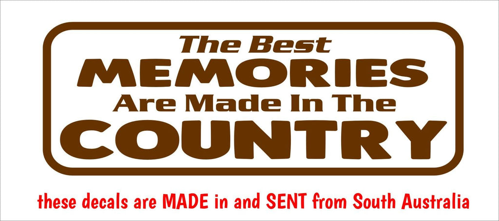 BEST MEMORIES Country vinyl decal  250 x 90 mm CONFIRM your color