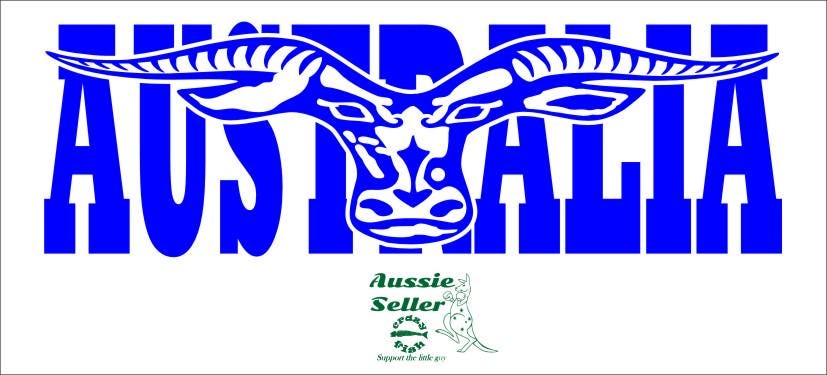 AUSTRALIA Longhorn  vinyl decal LARGE 1100 x 275 mm CONFIRM your color