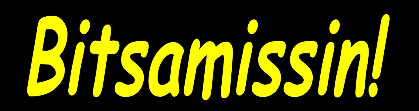 Bitsamissin funny decal 260 x 60 mm CONFIRM your color