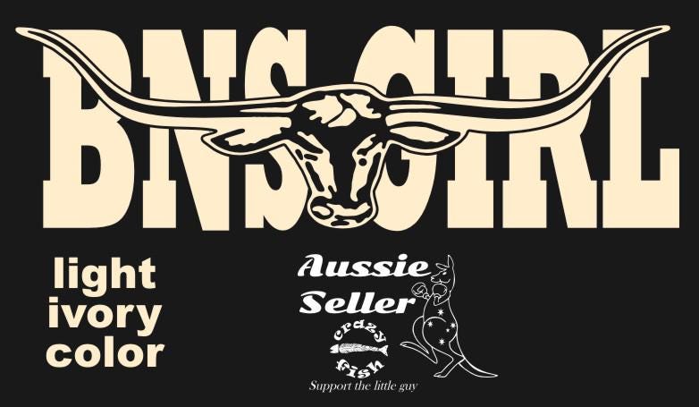 BNS GIRL  vinyl decal 260 x 80 mm CONFIRM your color