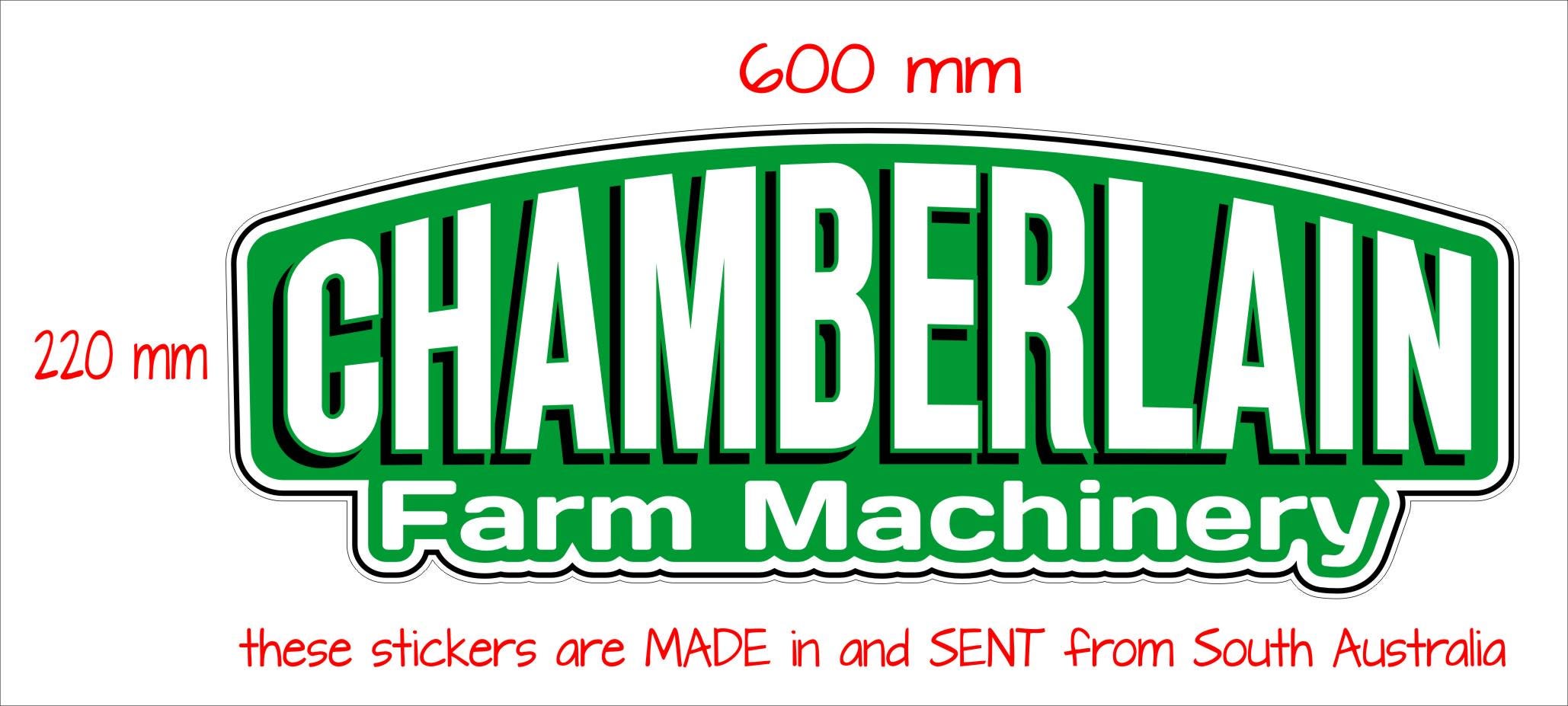 Chamberlain retro Sticker  LARGE 600 x 220 mm  PREMIUM Quality sign vinyl