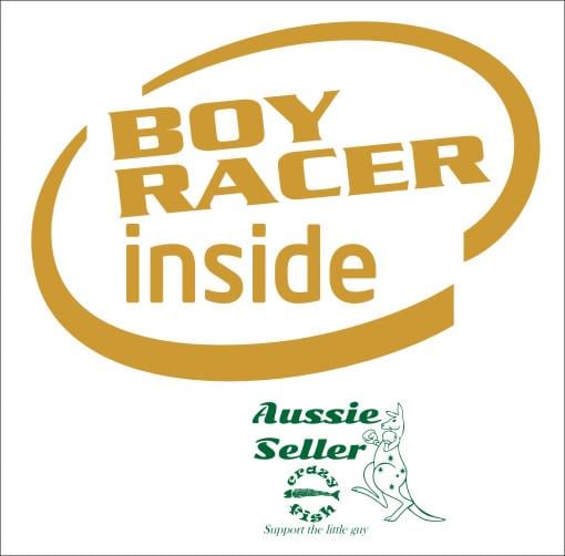 BOY RACER INSIDE funny vinyl decal 160 x 115 mm Confirm your color