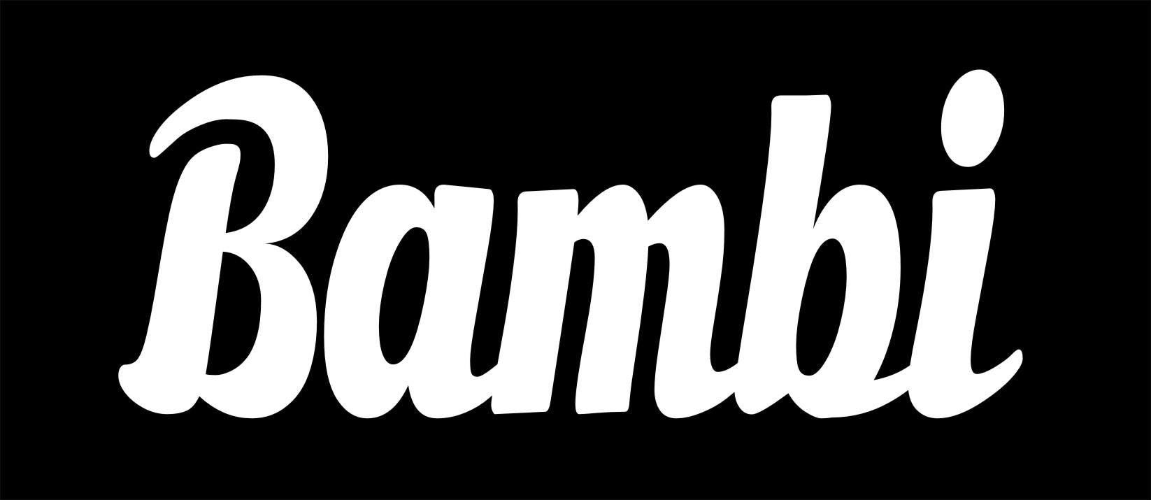 BAMBI vinyl decal 195 x 75 mm CONFIRM your color