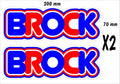 BROCK retro Stickers TWO (2) 200 x 70 mm each