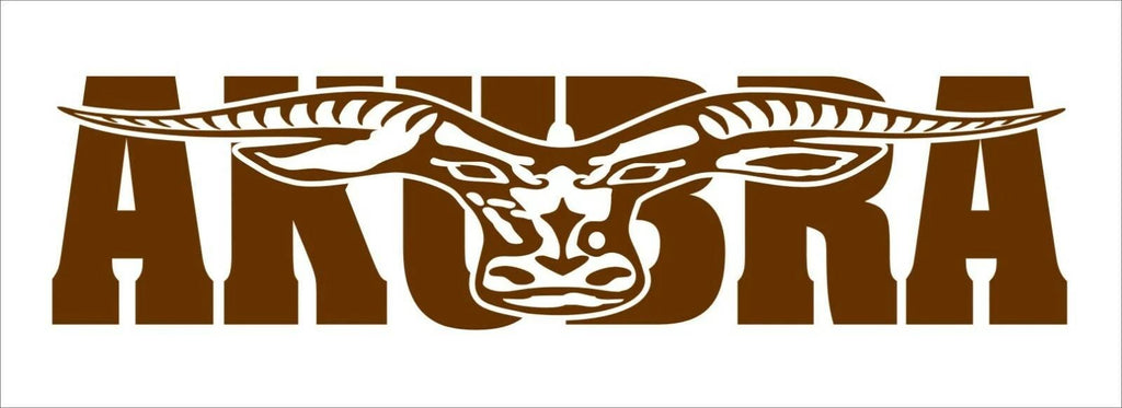AKUBRA longhorn vinyl decal 260 x 70 mm CONFIRM your color