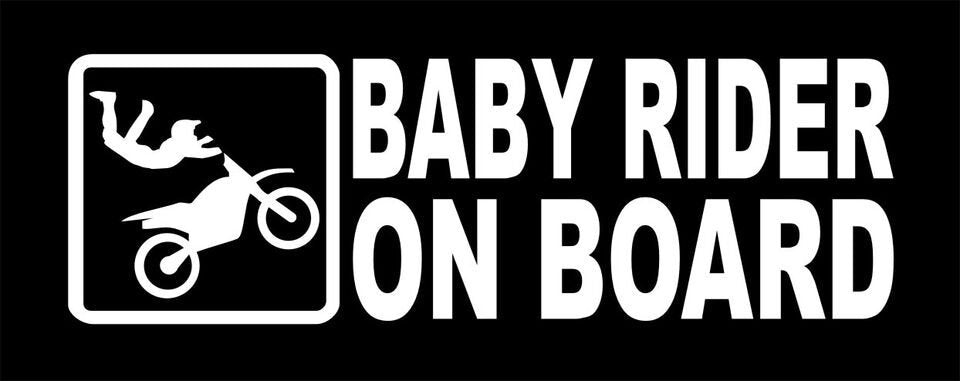 Baby Rider On Board decal 260 x 65 mm CONFIRM your color