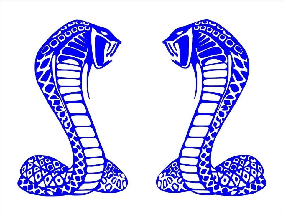 Cobra vinyl decals TWO (2) 180 x 115 mm each CONFIRM your color