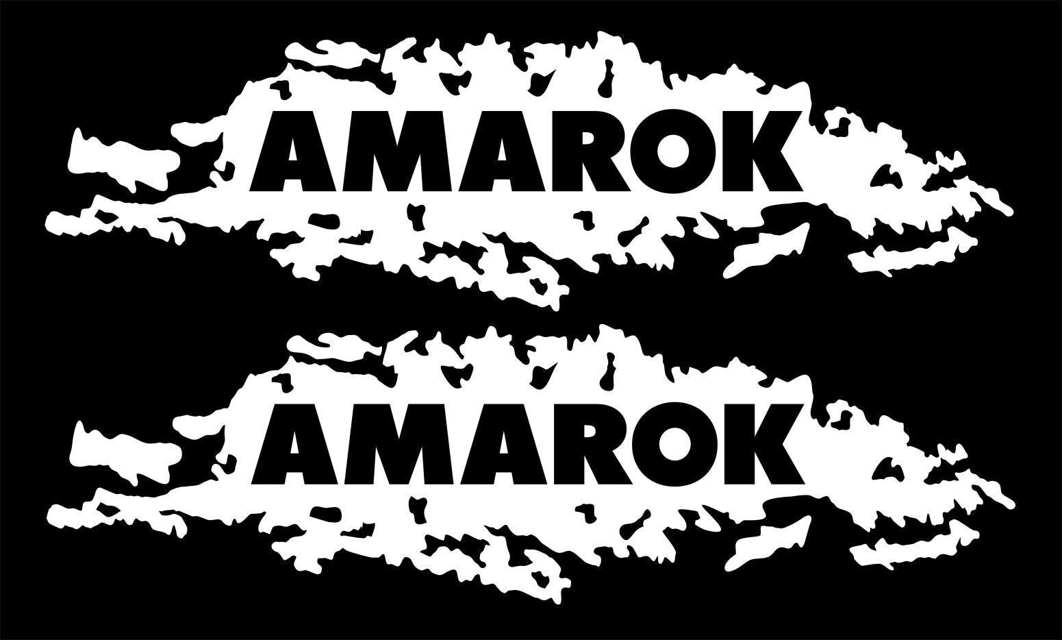 AMAROK mud splash vinyl decals TWO (2)  500 x 150 mm each CONFIRM your color