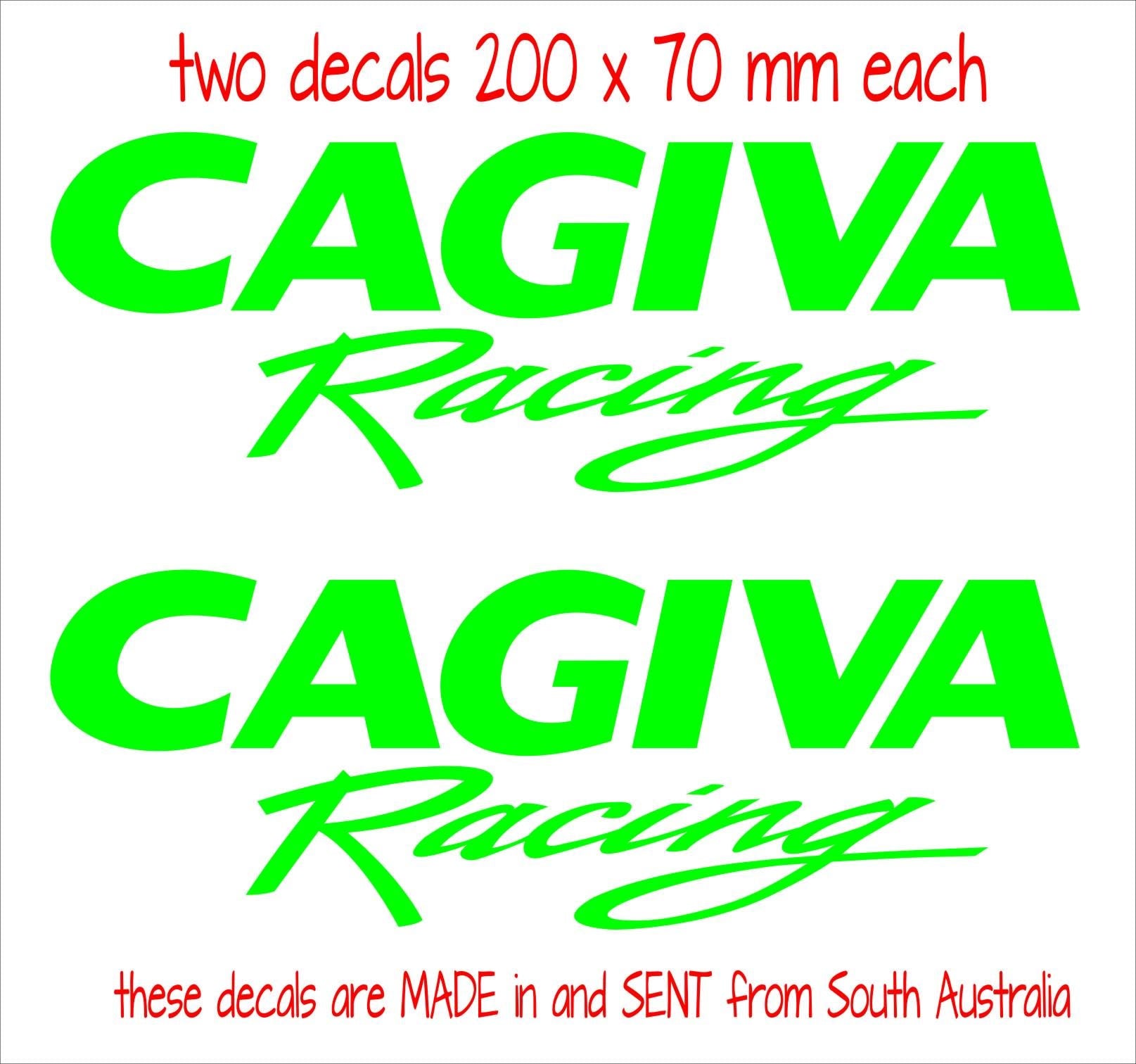 Cagiva Racing tank vinyl decals TWO (2) 200 x 70 mm each CONFIRM your color