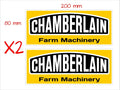 Chamberlain Stickers TWO (2) 200 x 80 mm each