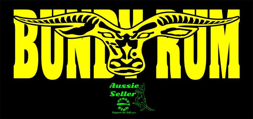 Bundy Rum longhorn vinyl decal LARGE 1100 x 275 mm CONFIRM your color