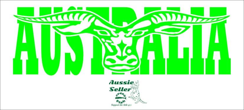 AUSTRALIA Longhorn  vinyl decal LARGE 1100 x 275 mm CONFIRM your color