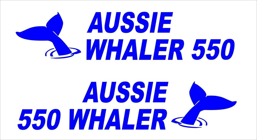 Aussie Whaler retro Boat decals TWO (2) 600 x 130 mm each CONFIRM your color and model