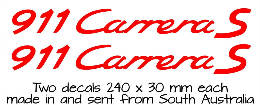 911 Carrera S Porsche decals TWO (2) 240 x 30 mm each CONFIRM your color
