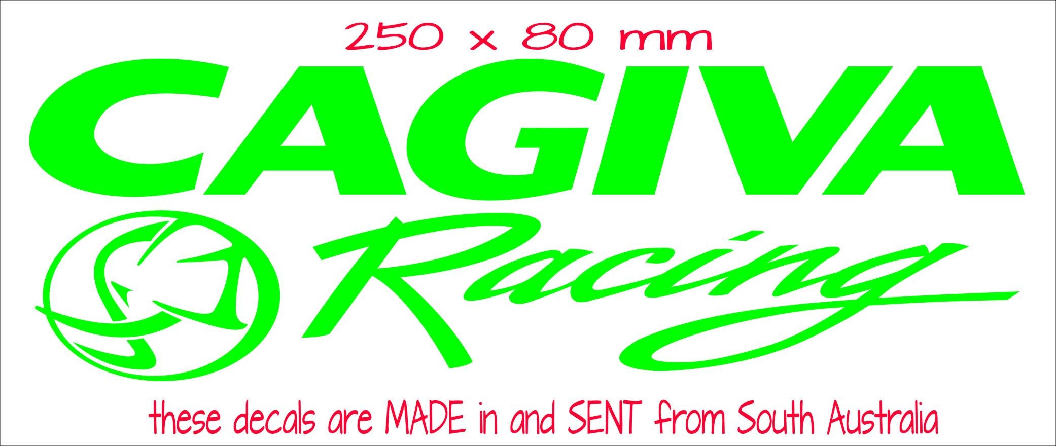 CAGIVA RACING vinyl decal 250 x 80 mm CONFIRM your color