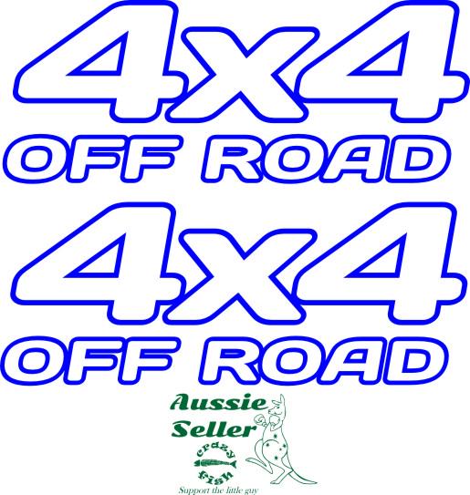 4X4 OFF ROAD decals Two (2) 250 x 100 mm each CONFIRM your color
