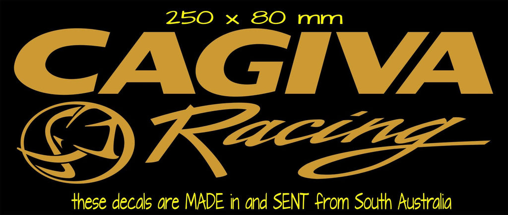 CAGIVA RACING vinyl decal 250 x 80 mm CONFIRM your color
