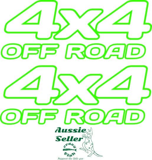 4X4 OFF ROAD decals Two (2) 250 x 100 mm each CONFIRM your color
