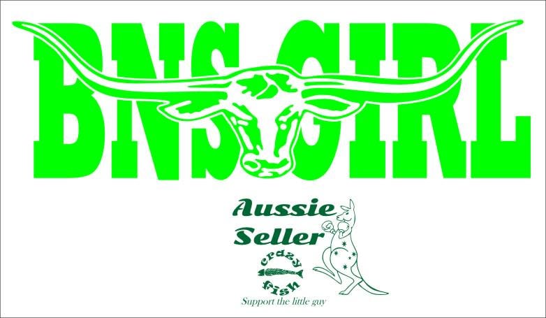 BNS GIRL  vinyl decal Large 1100 x 275 mm CONFIRM your color