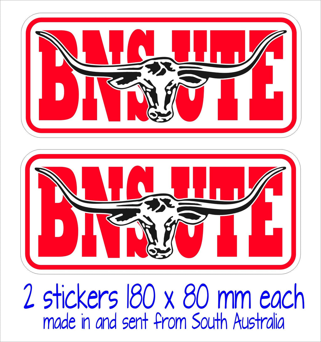 BNS UTE #2 Stickers TWO (2) 180 x 80 mm each