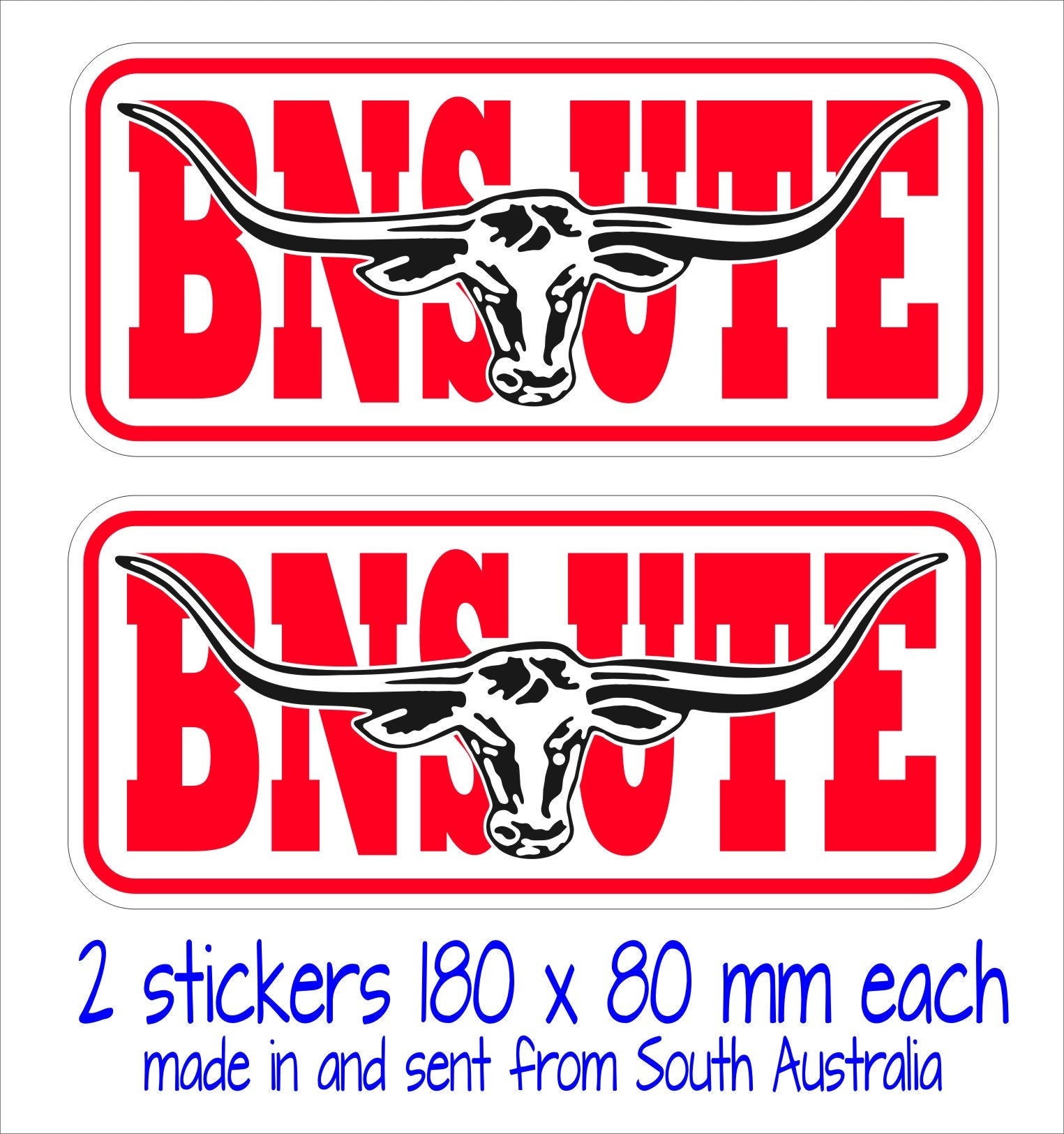 BNS UTE #2 Stickers TWO (2) 180 x 80 mm each