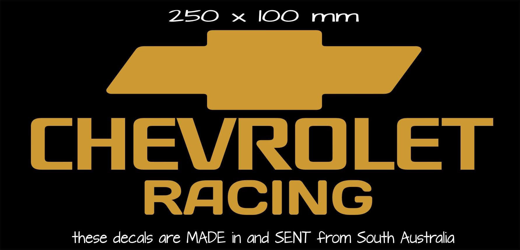 CHEVROLET RACING retro vinyl decal 250 x 100 mm CONFIRM your color