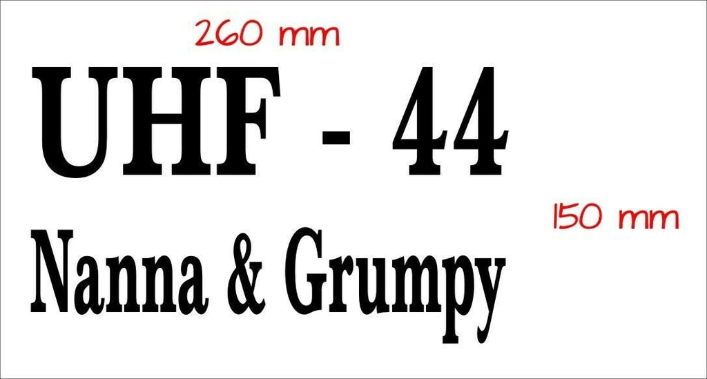 Call Sign Custom made vinyl decal 260 x 150 mm CONFIRM your color