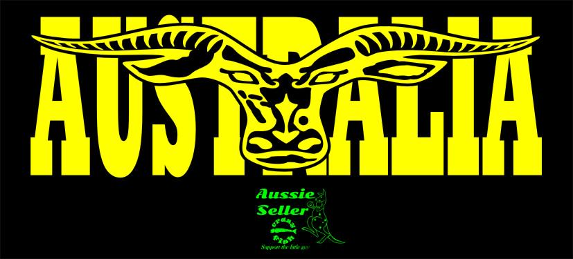 AUSTRALIA Longhorn  vinyl decal LARGE 1100 x 275 mm CONFIRM your color