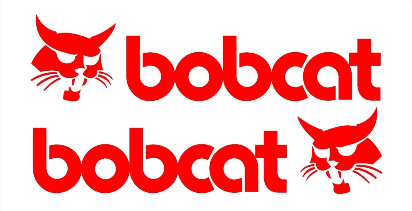 Bobcat vinyl decals TWO (2) 280 x 70 mm each CONFIRM your color