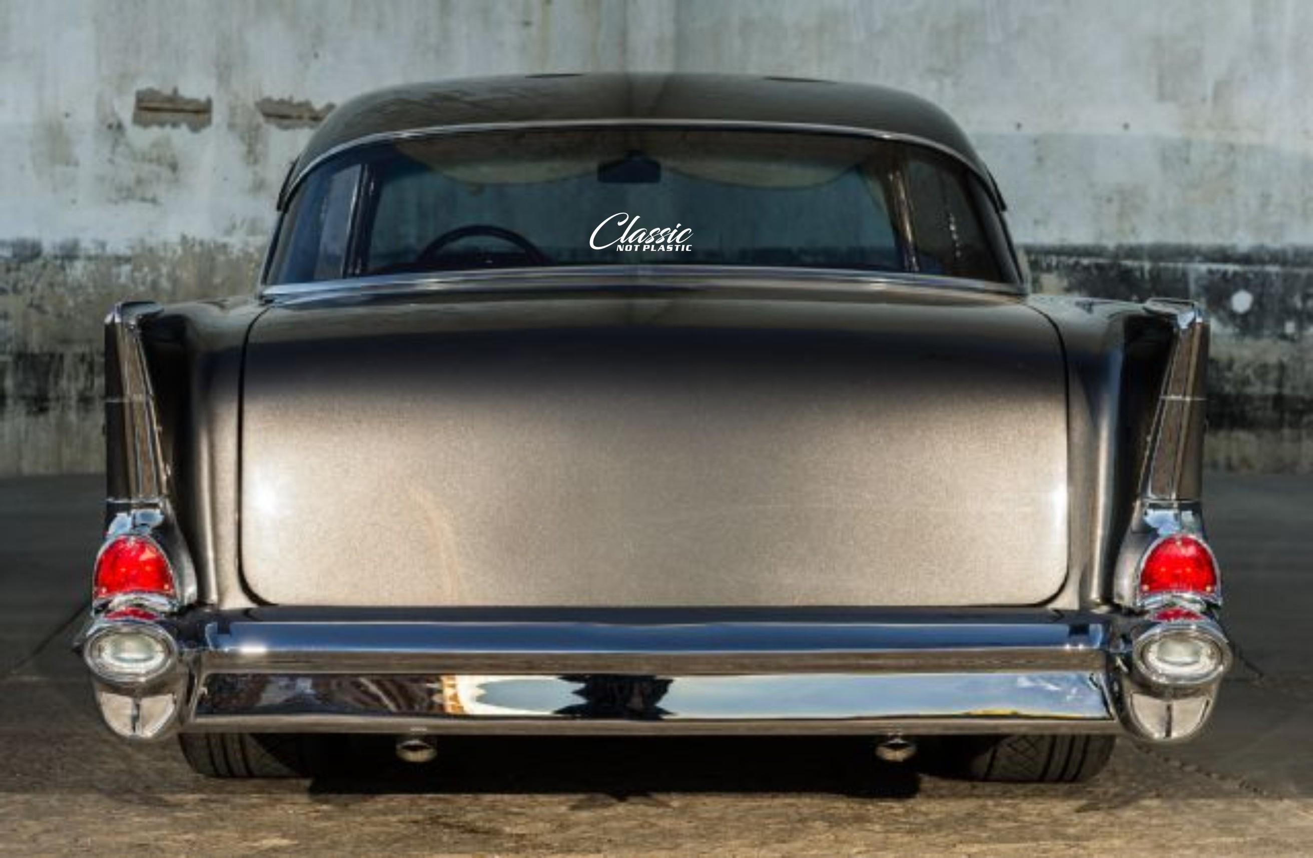 CLASSIC not PLASTIC vinyl decal 200 x 75 mm CONFIRM your color