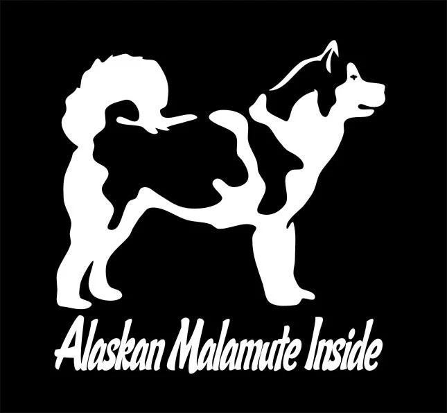 ALASKAN Malamute Inside vinyl decal 170 x 170 mm CONFIRM your color