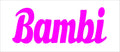 BAMBI vinyl decal 195 x 75 mm CONFIRM your color