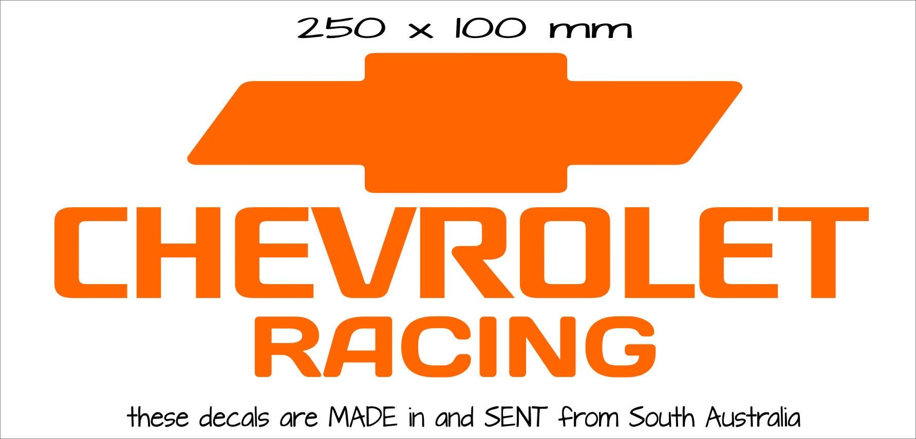 CHEVROLET RACING retro vinyl decal 250 x 100 mm CONFIRM your color