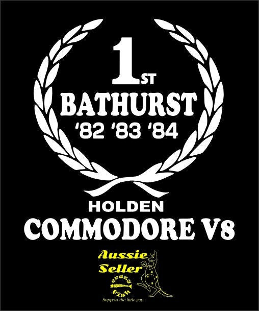 Bathurst  Commodore 1st retro wreath LARGE decal 500 x 480 mm CONFIRM your color