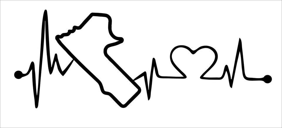 BATHURST Heartbeat vinyl decal 200 x 90 mm CONFIRM your color