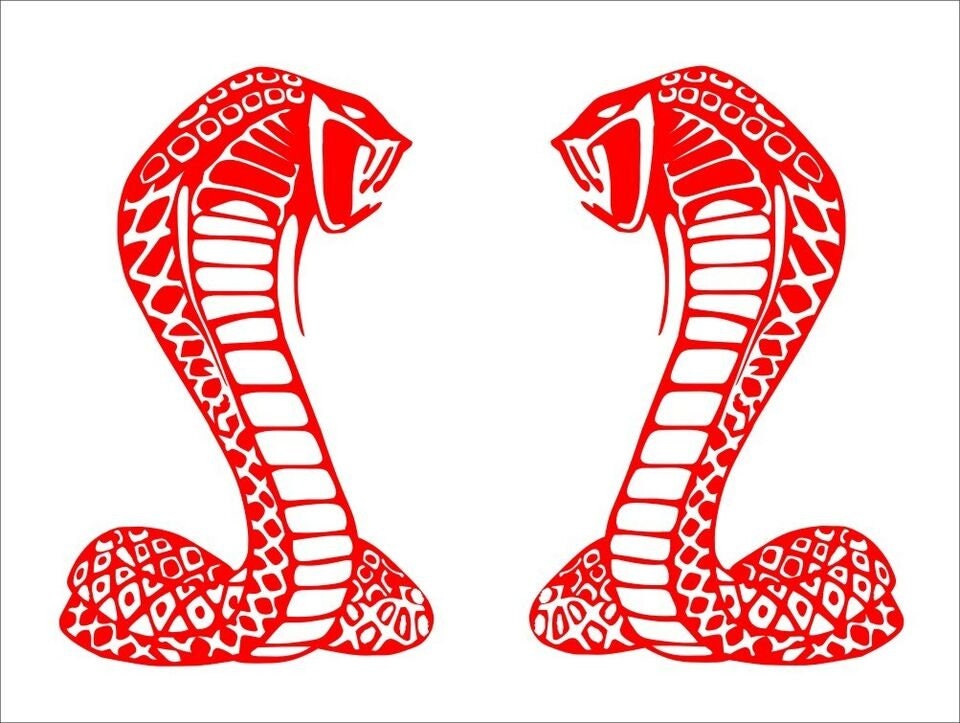 Cobra vinyl decals TWO (2) 180 x 115 mm each CONFIRM your color