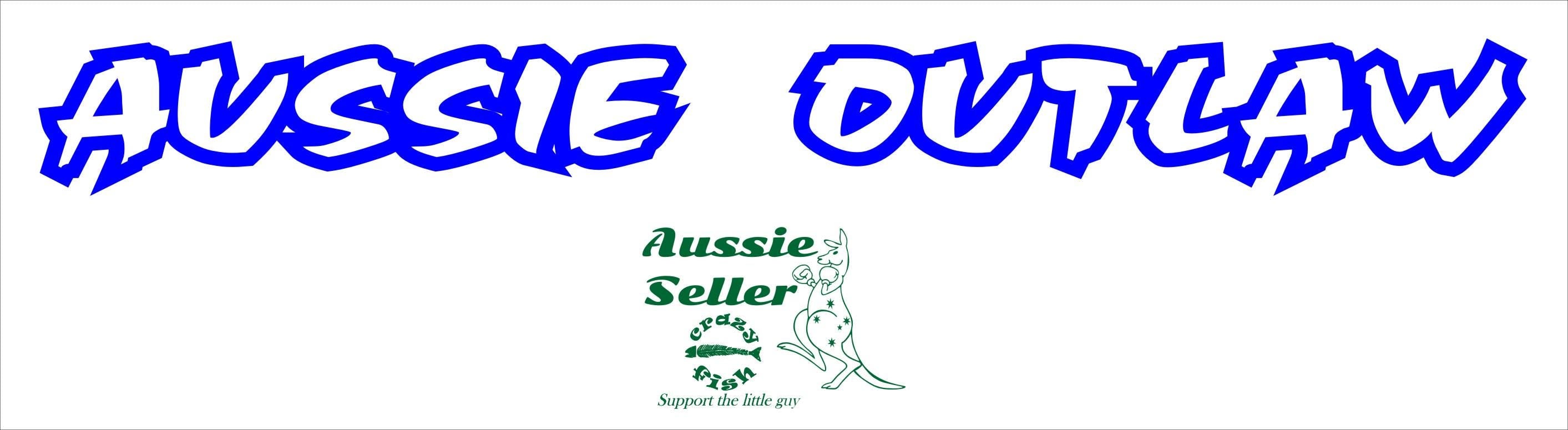 AUSSIE OUTLAW vinyl decal LARGE 950 x 100 mm Confirm your color