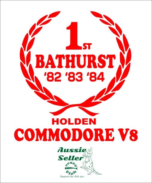 Bathurst  Commodore 1st retro wreath LARGE decal 500 x 480 mm CONFIRM your color