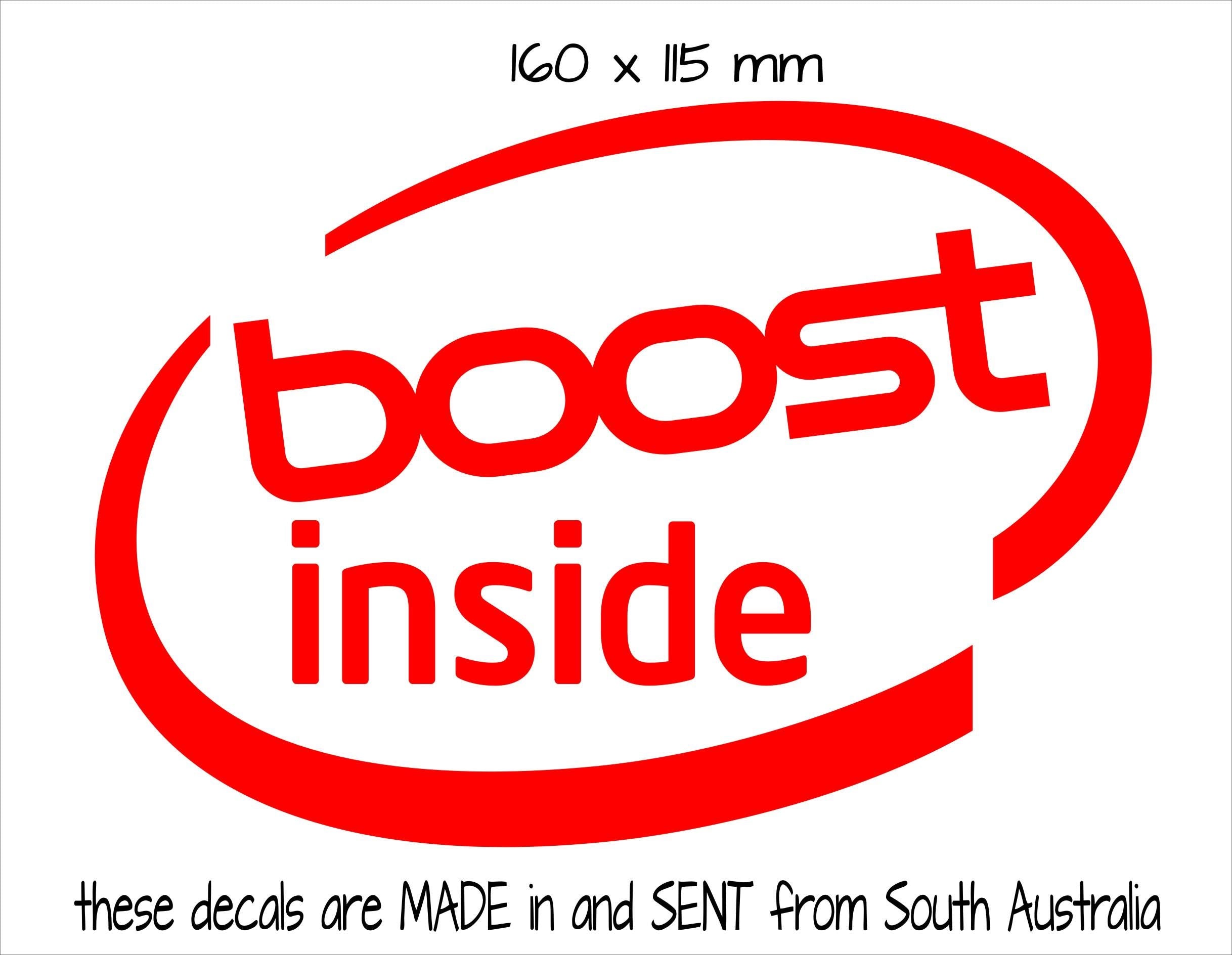 BOOST Inside funny decal 160 x 115 mm CONFIRM your color