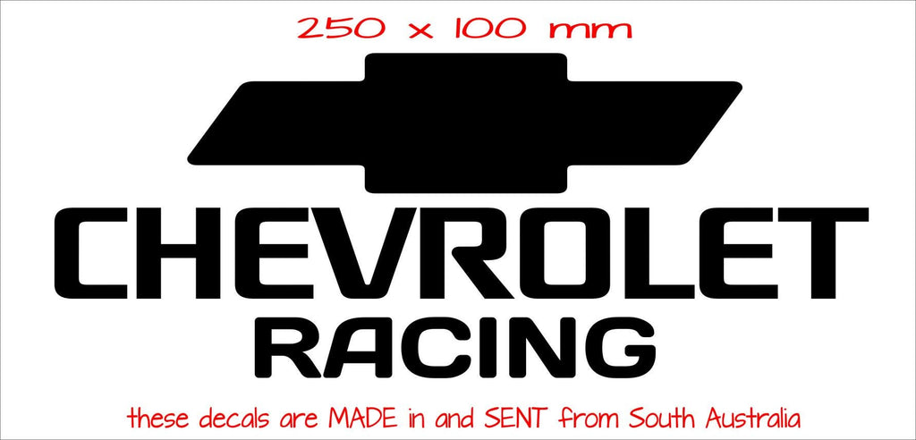 CHEVROLET RACING retro vinyl decal 250 x 100 mm CONFIRM your color