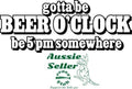 Beer O'Clock funny vinyl decal 200 x 80 mm CONFIRM your color
