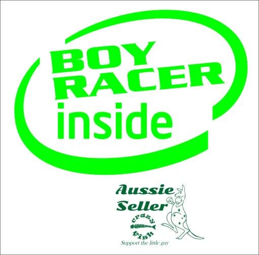 BOY RACER INSIDE funny vinyl decal 160 x 115 mm Confirm your color
