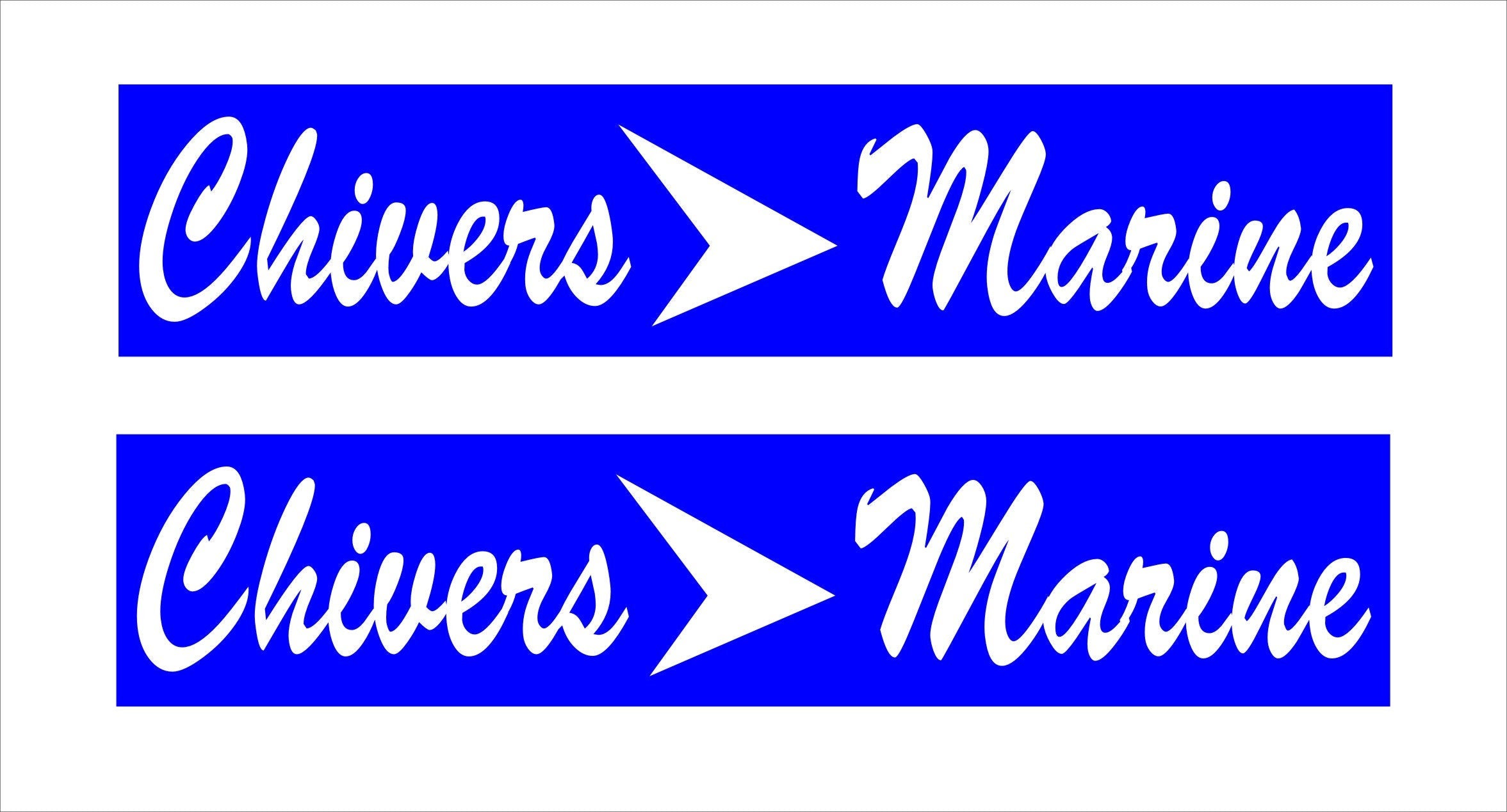 Chivers Marine retro Boat decals TWO (2) 515 x 110 mm each CONFIRM your color