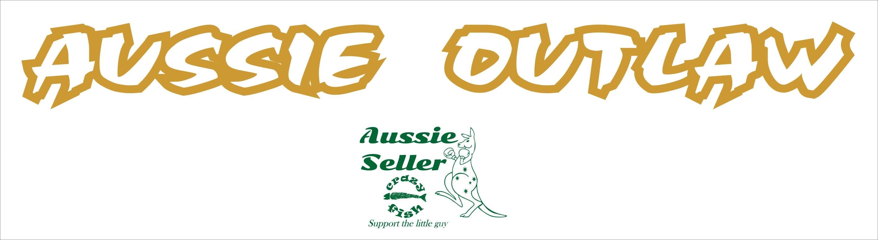 AUSSIE OUTLAW vinyl decal LARGE 950 x 100 mm Confirm your color