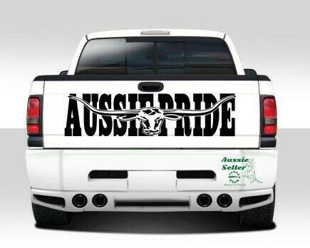 Aussie Pride longhorn vinyl decal 1100 x 275 mm CONFIRM your color