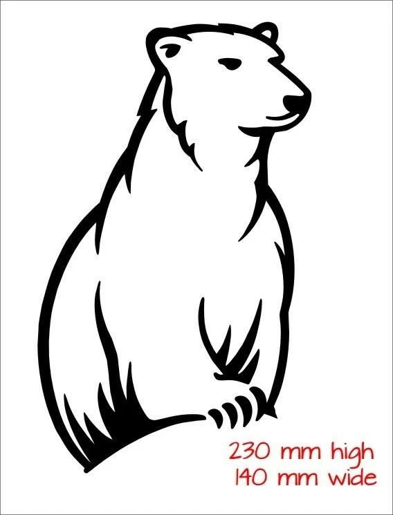 Bundy Bear vinyl decal 230 x 140 mm CONFIRM your color