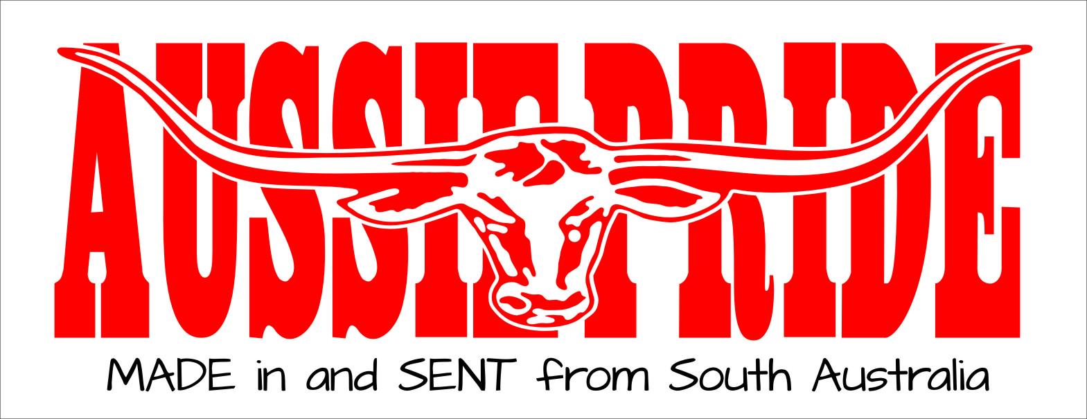 Aussie Pride longhorn vinyl decal 1100 x 275 mm CONFIRM your color