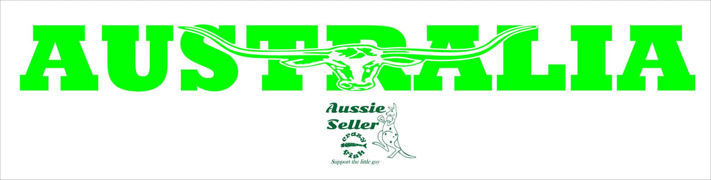 Australia longhorn banner vinyl decal  LARGE 1000 x 100 mm CONFIRM your color