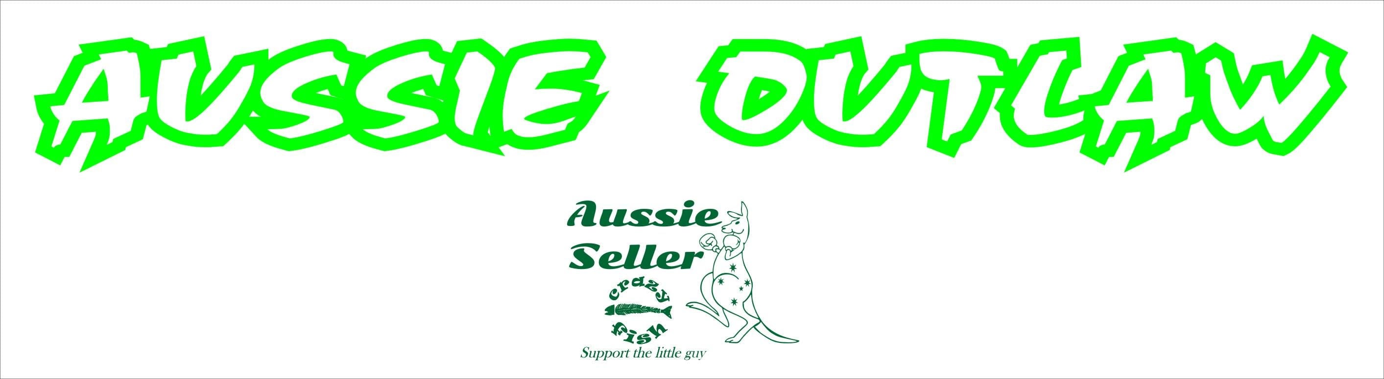 AUSSIE OUTLAW vinyl decal LARGE 950 x 100 mm Confirm your color