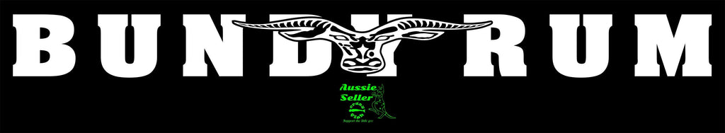 Bundy Rum banner vinyl decal LARGE 1000 x 90 mm CONFIRM your color
